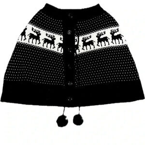 Pol EUC skirt moose button up medium sweater